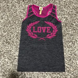 Gray and pink tank